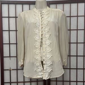 JAK & RAE SILK & EMBROIDERY BEAUTIFUL BLOUSE‎ SIZE 6